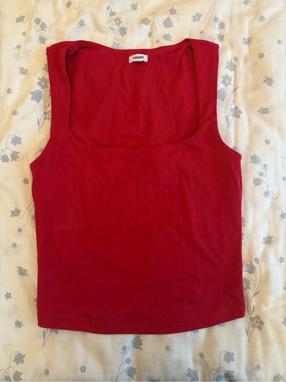 Garage Women's Deep Red Square Neck Tank